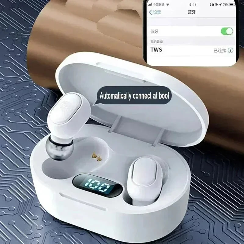 TWS E7S Wireless Earbuds Bluetooth 5.0 Stereo Sport Headphones with Microphone Charging Box for Smartphone