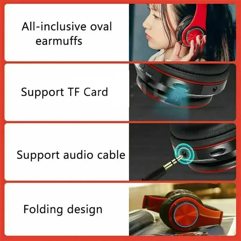 2026NEW B39 Head-mounted Wireless Bluetooth Headphones With Mic Noise Cancelling Headsets Stereo Sport Gaming Earphones New