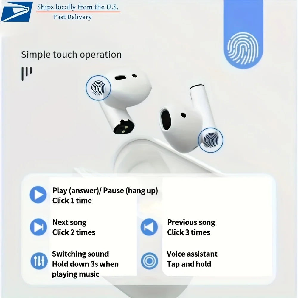 New Air Pro TWS Wireless Bluetooth Earphones Headphones In Ear Earbuds Sports ANC Noise Cancelling Headset for IPhone Android