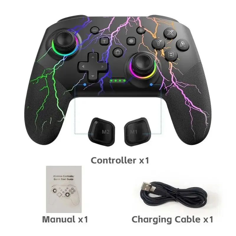 DATA FROG Wireless Pro Controller Gamepad with Programmable Function for Switch / For Switch OLED / For Switch Lite / PC