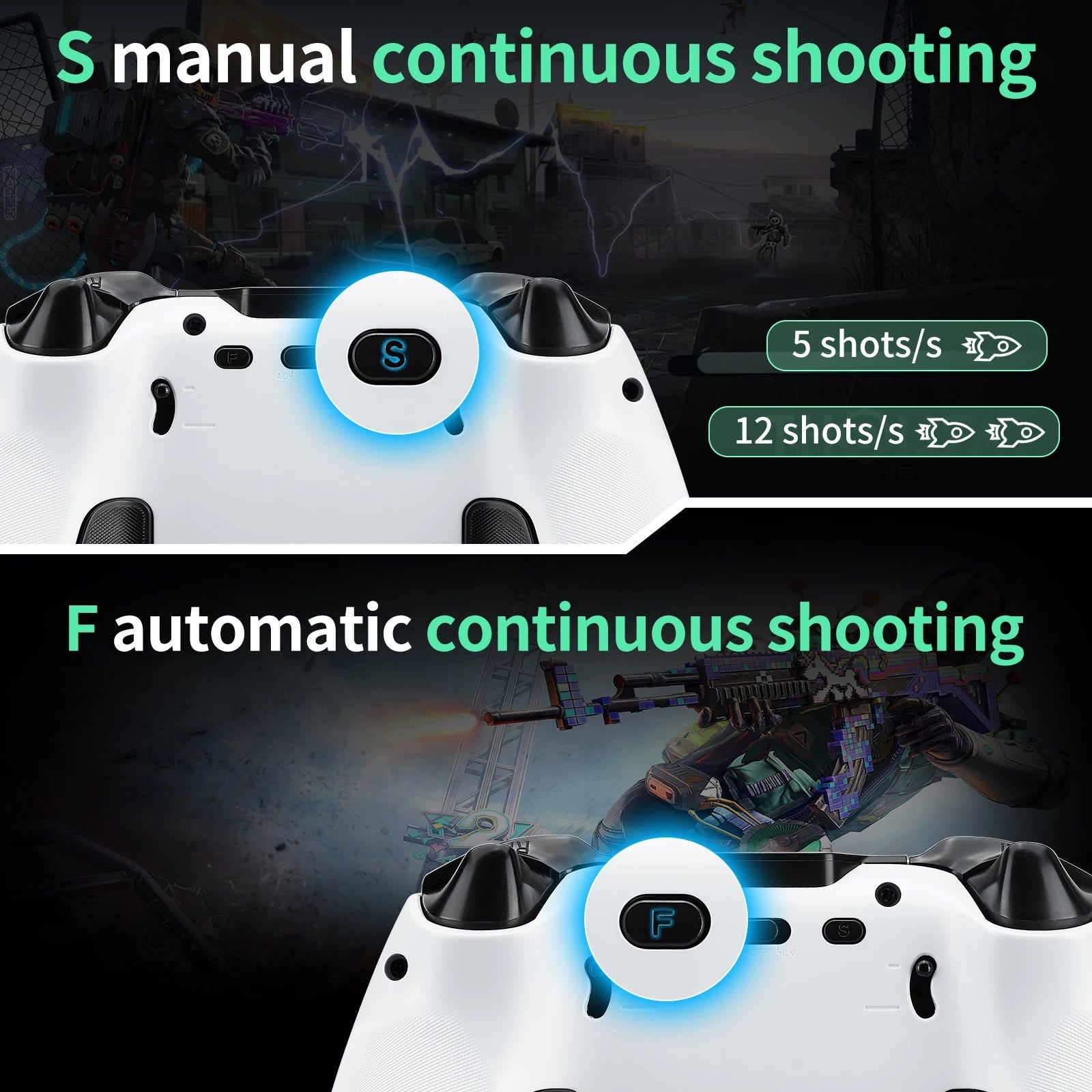 Hall Gaming Controller for PC/PS3/Switch/Android/iOS with Display, Hall Sticks/Triggers, Back Buttons, 5 Vib Levels, Full Calibr