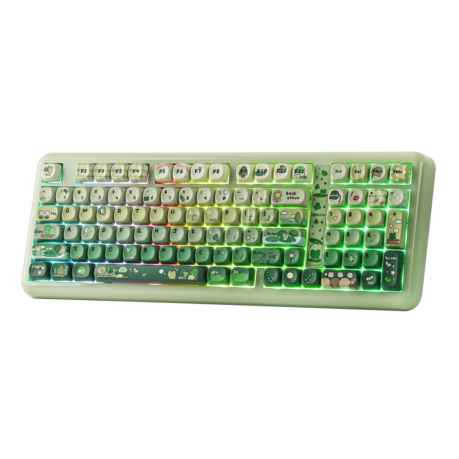 KiiBOOM Phantom98 Lite 96% ANSI US Layout Gasket Tri-mode Wireless Ergonomic Mechanical Gaming Keyboard with Vibrant RGB Backlit