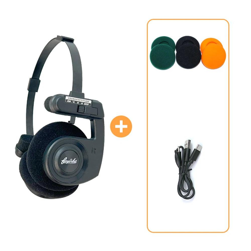 Retro Headphones Wireless Bluetooth Headphones ON-Ear Headphones HIFI Wireless Foldable Noise Canceling Headphone