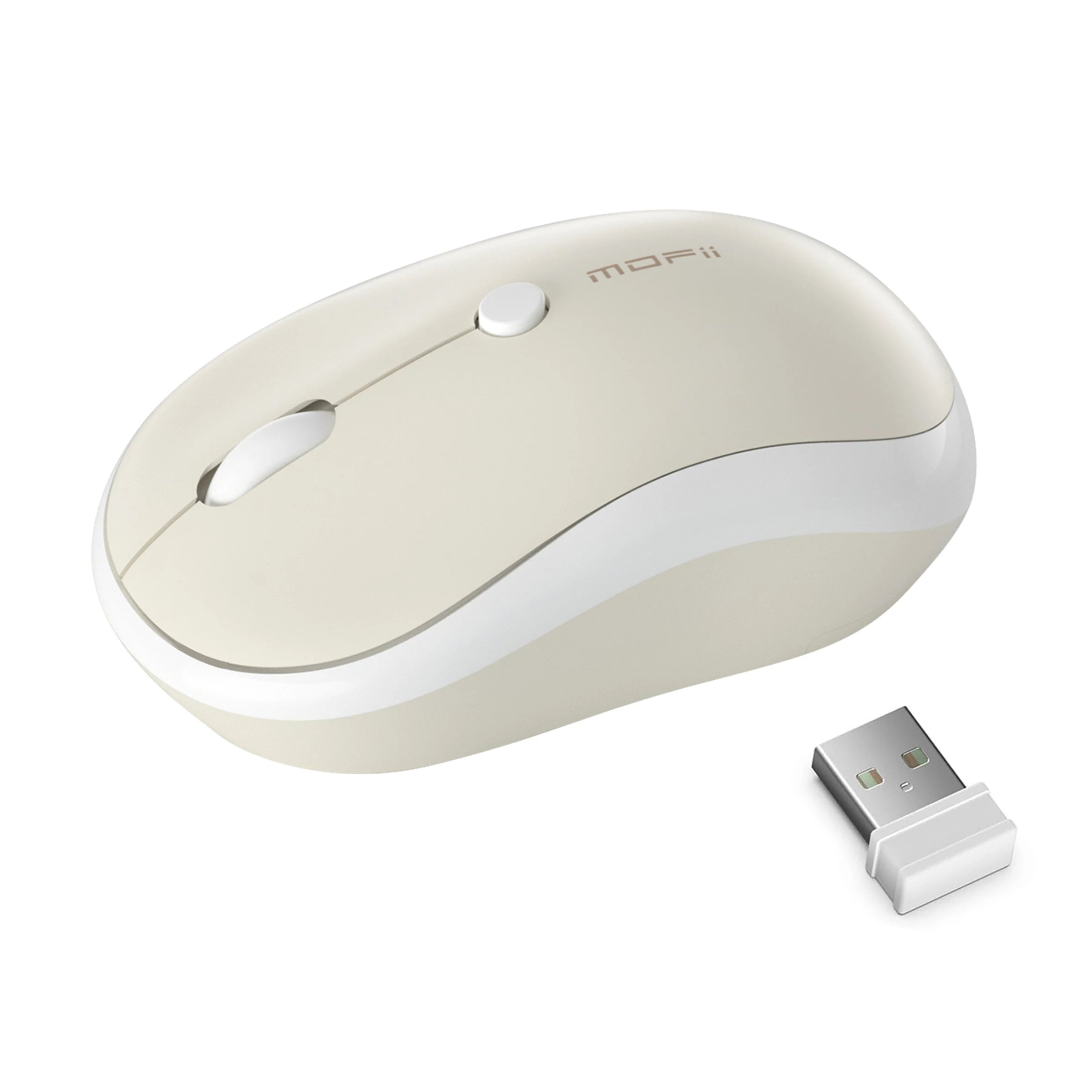 MOFii M5AG Pink Wireless Mouse, Ergonomic Grip, 2.4G Plug & Play, Universal for Office Laptops & Desktops