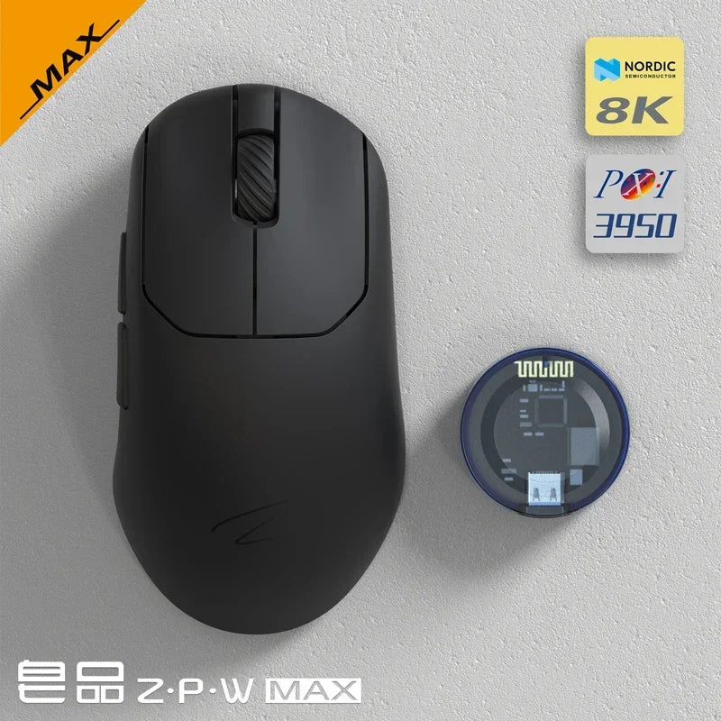 Zaopin ZPW Wireless Mouse Tri Mode PAW3395/3950 Sensor 30000 Dpi Optical Resolution 8K 47g Lightweight gaming mouse for pc gift