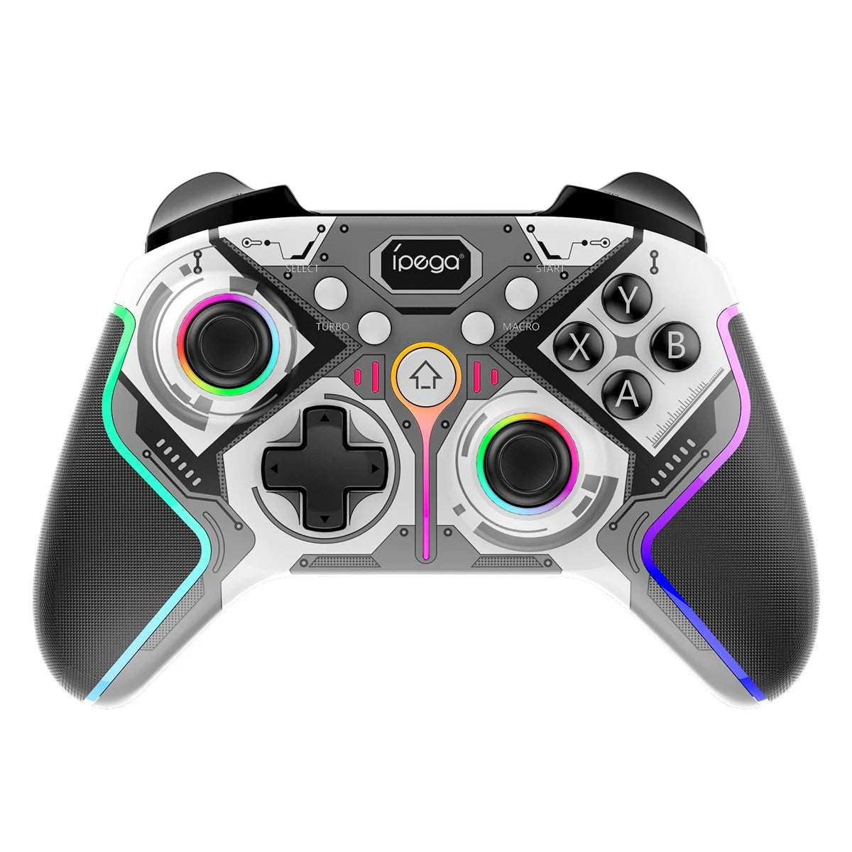 iPEGA PG-9666 RGB Wireless Game Controller for Switch PS3/PS4 Android iOS PC Dual Motor Vibration Turbo Bluetooth Gamepad