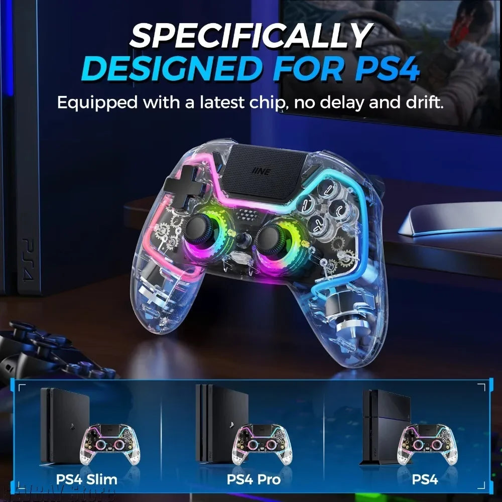 2025 IINE Bastet Wireless Controller Compatible with PS4/Switch/PC/Android/IOS Hall Effect Joystick & Trigger with Touch Pad