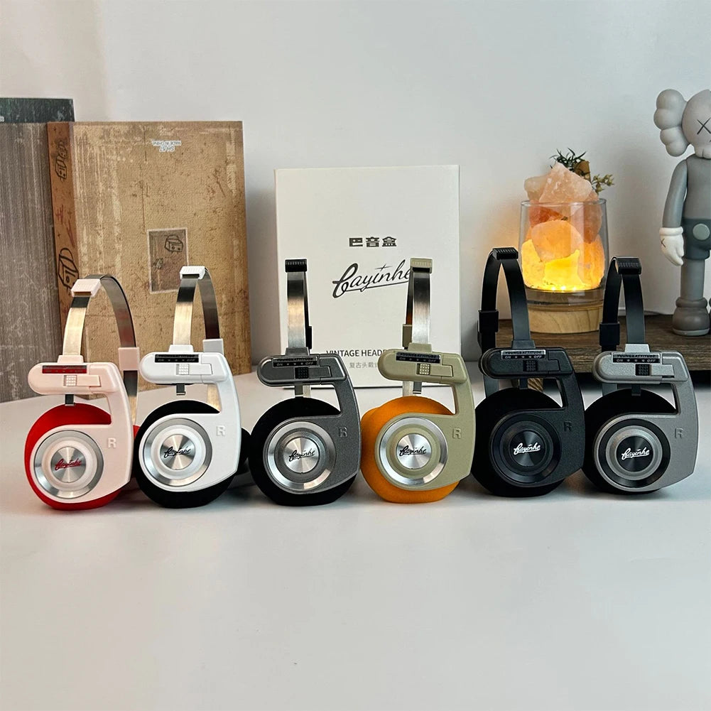Retro Headphones Wireless Bluetooth Headphones ON-Ear Headphones HIFI Wireless Foldable Noise Canceling Headphone