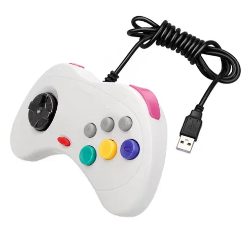 For Sega Saturn Controller Wired For Saturn System Game Controller With USB Classic Gamepad