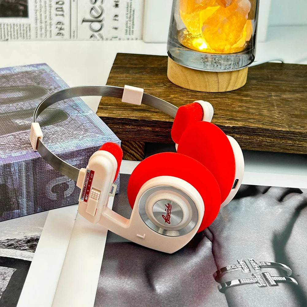 Retro Headphones Wireless Bluetooth Headphones ON-Ear Headphones HIFI Wireless Foldable Noise Canceling Headphone