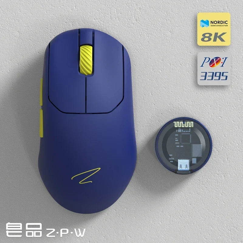 Zaopin ZPW Wireless Mouse Tri Mode PAW3395/3950 Sensor 30000 Dpi Optical Resolution 8K 47g Lightweight gaming mouse for pc gift