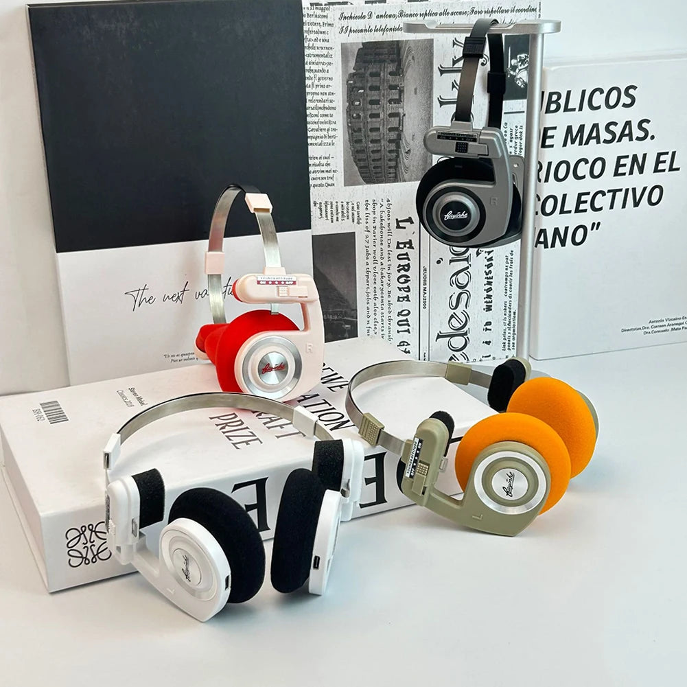 Retro Headphones Wireless Bluetooth Headphones ON-Ear Headphones HIFI Wireless Foldable Noise Canceling Headphone
