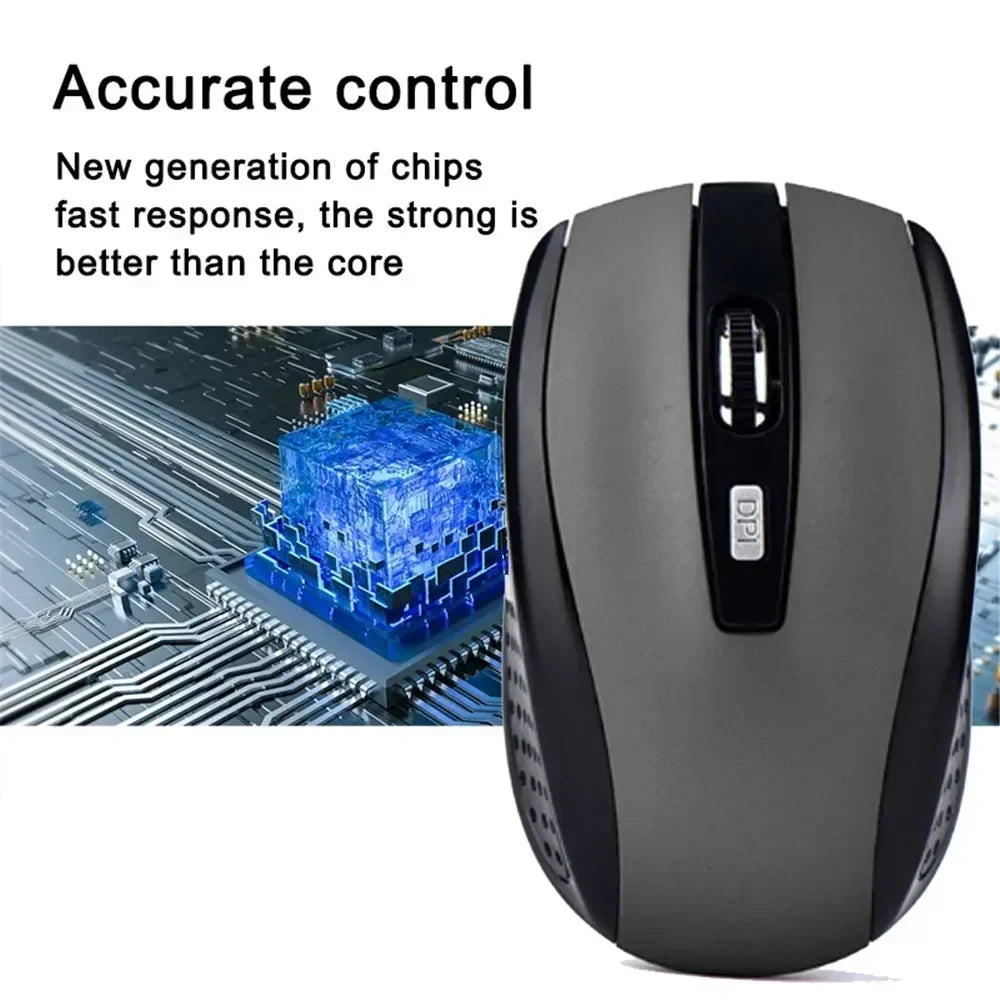 2.4G Portable Wireless Mouse Ergonomics Mouse Mobile Optical Office Mouse Adjustable 1600DPI Levels for Notebook Laptop MacBook