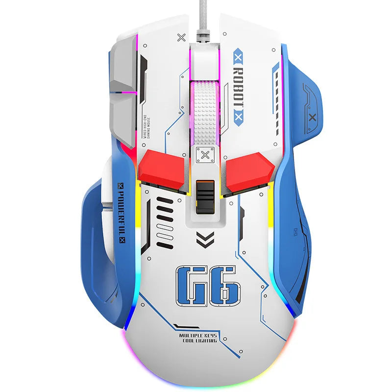 Tri-mode 2.4G USB Bluetooth Wireless Gamimg Mouse 12 keys RGB Game Wired Meche Mice for Windows IOS Home Office Laptop PC Gamer