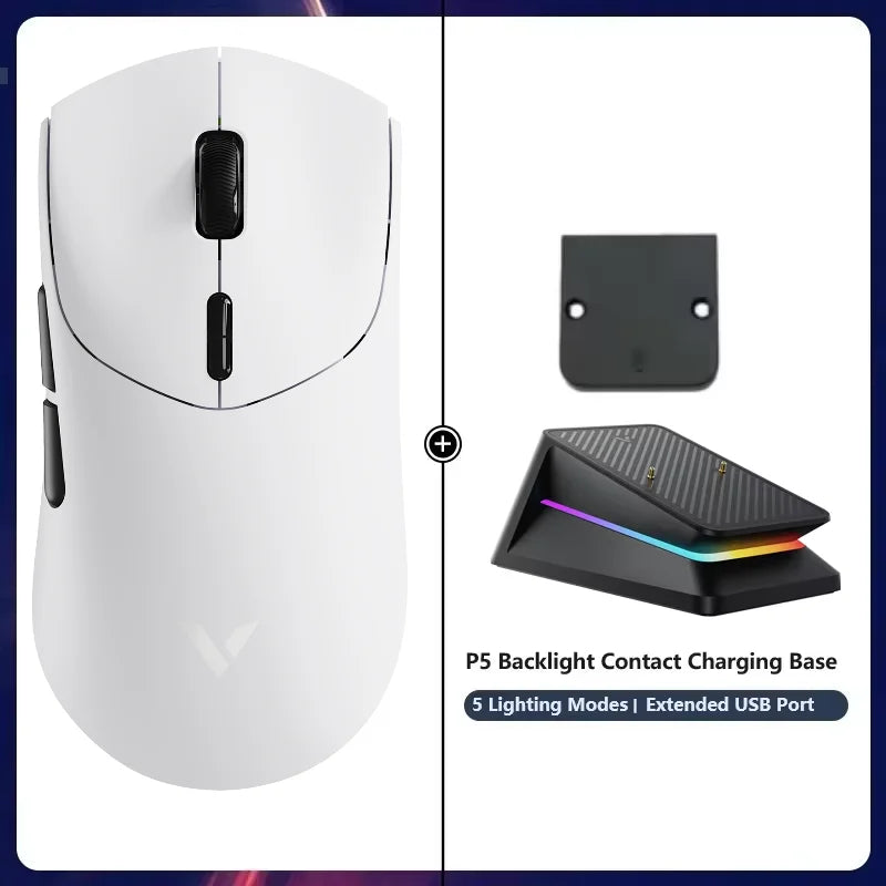 Rapoo VT7 VT7MAX Wireless Gaming Mouse True 8K Wireless Polling Rate 53g Lightweight 100-Million Mechanical Switch Macro Enabled