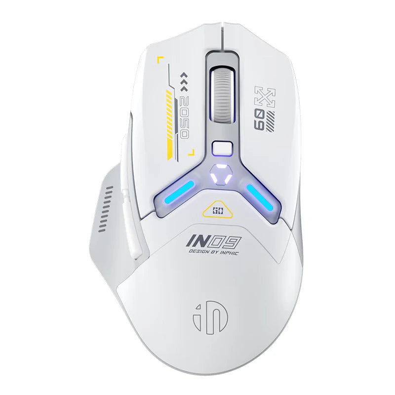 INPHIC IN9 Tri-mode Wireless Gaming Mouse Bluetooth 2.4G Wired 12000DPI RGB RGB Rechargeable Ergonomic Mice for PC Laptop Gam