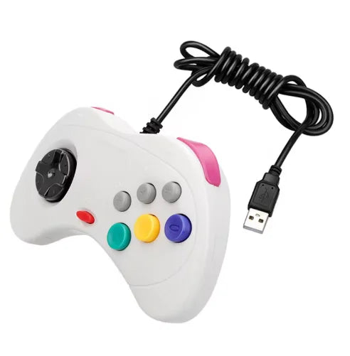 For Sega Saturn Controller Wired For Saturn System Game Controller With USB Classic Gamepad