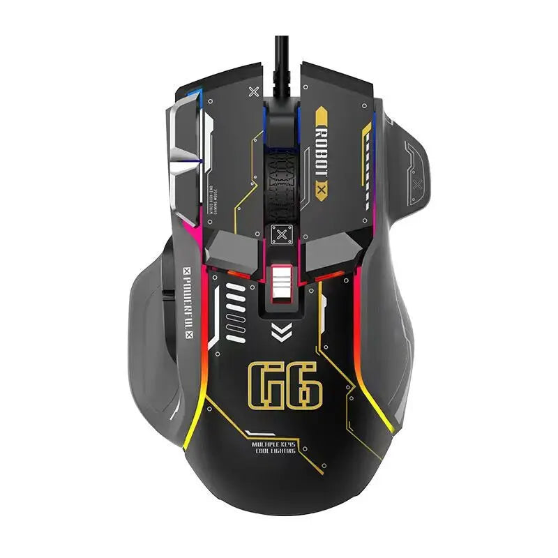 Tri-mode 2.4G USB Bluetooth Wireless Gamimg Mouse 12 keys RGB Game Wired Meche Mice for Windows IOS Home Office Laptop PC Gamer