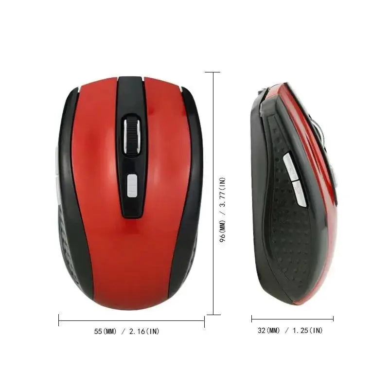 Wireless Mouse Silent Mouse 2.4G Portable Mobile Optical Office Mouse Adjustable 1600 DPI Levels For Notebook PC Laptops MacBook