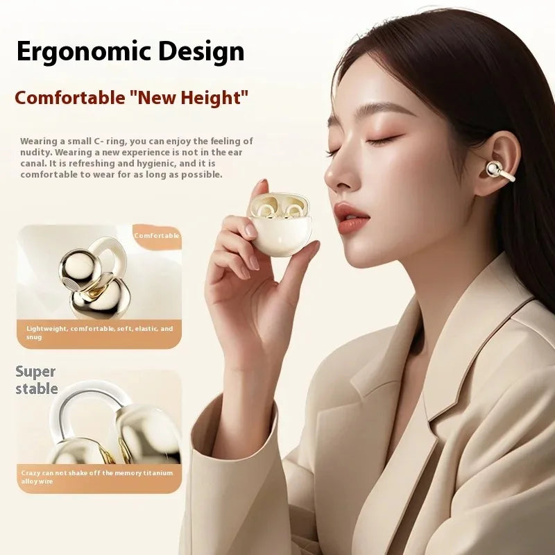 Wireless Dual Bluetooth 5.3 Earbuds with Berlin 9D Stereo Sound 24H Comfort Fit IPX5 Waterproof & Noise Leak-Proof Technology